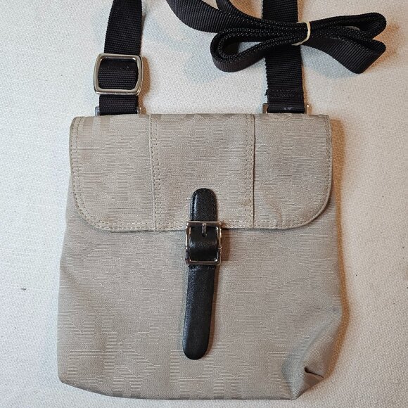 DKNY Beige Monogram Satchel Shoulder Strap Bag - Picture 1 of 6